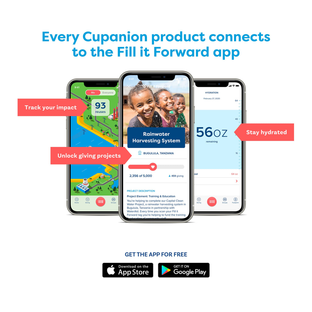 Fill it Forward App Screens