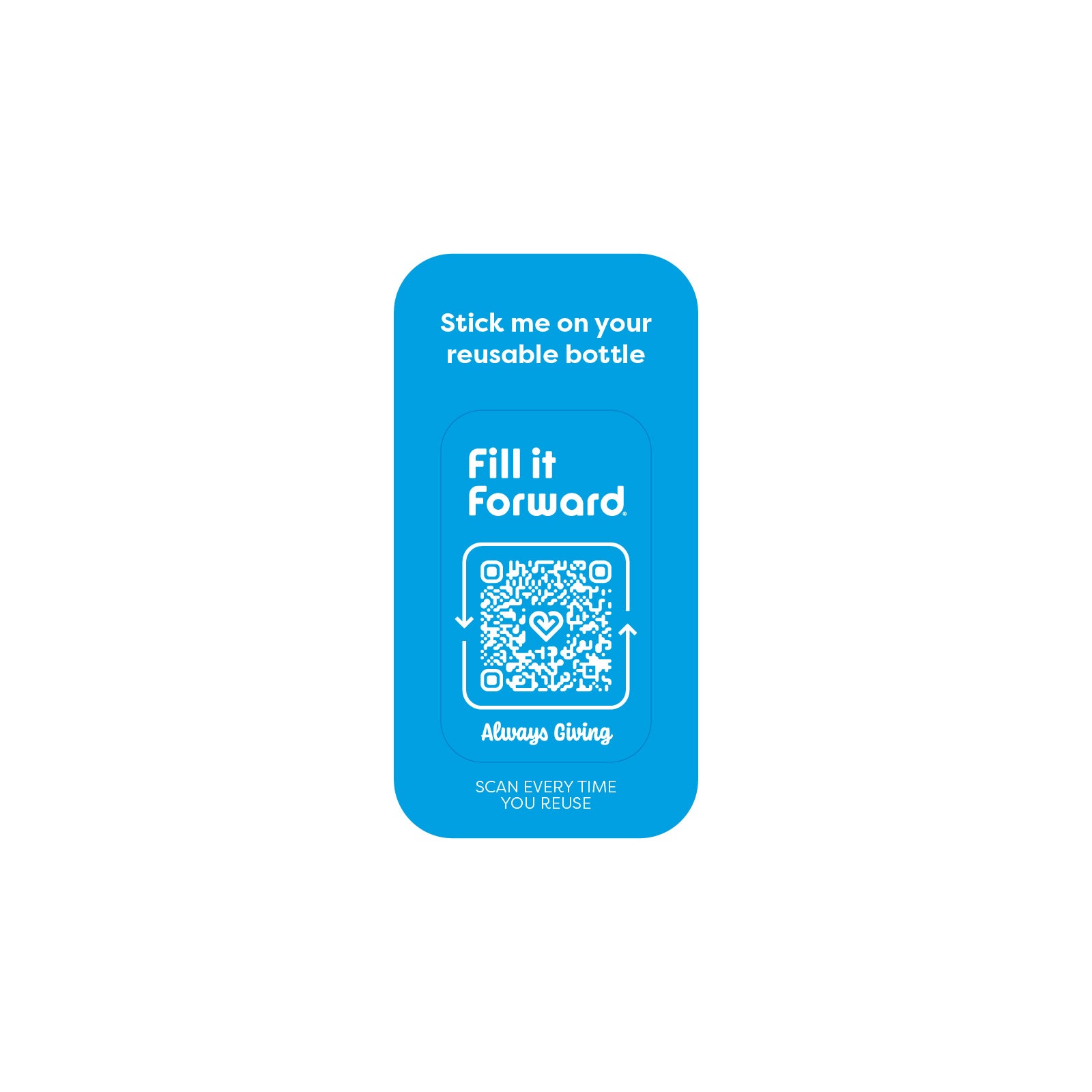 Fill Tag Fill it Forward Bottle Sticker
